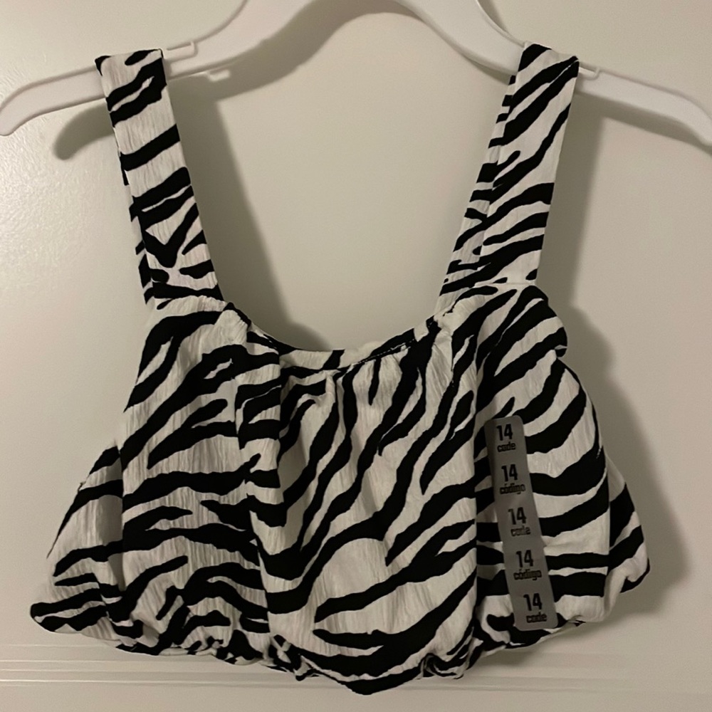Zara Girls Zebra Crop